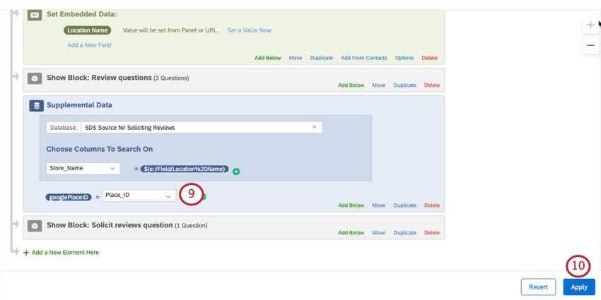 La valeur est fixée à lID de lieu