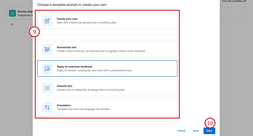 choosing a template or starting from scratch
