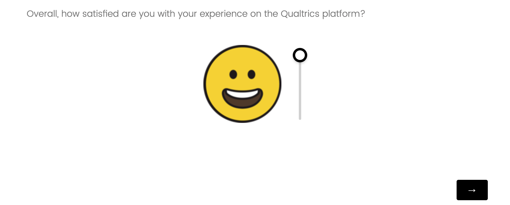 Technologie de linformation où la réponse est donnée sur un smiley, avec un curseur qui change son expression