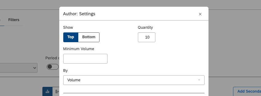 Show: top, bottom, then a quantity you can set