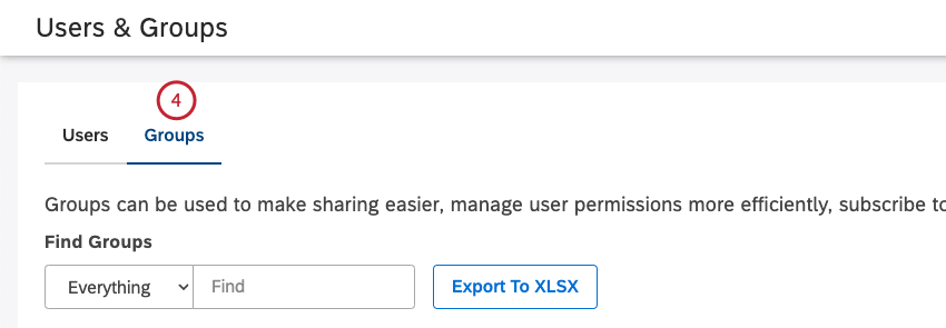 Select the Groups tab.