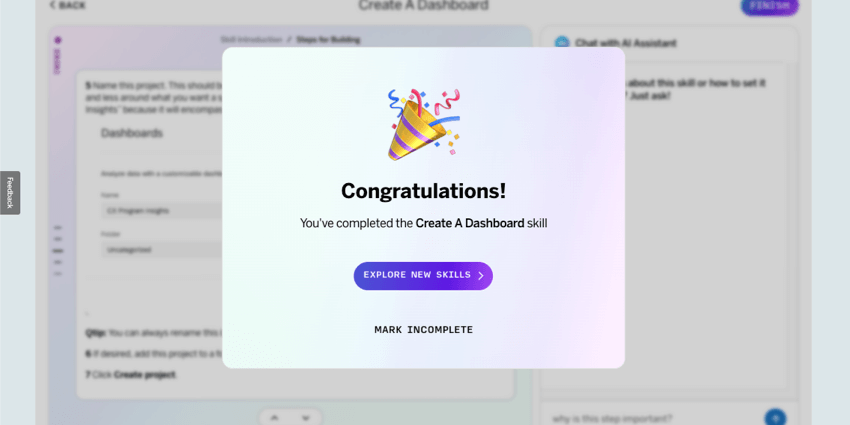 pagina di congratulazioni