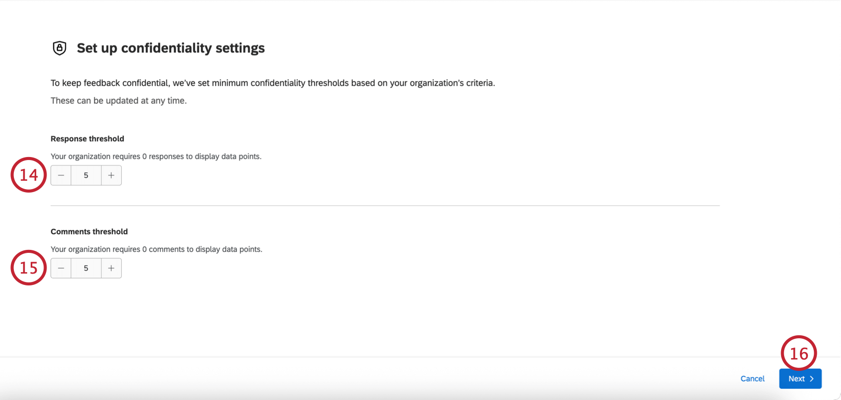 choosing anonymity thresholds