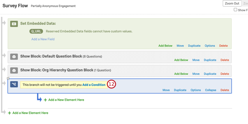 Hinzufügen einer Bedingung zur Verzweigung