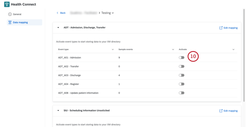 activate toggle next to each event type