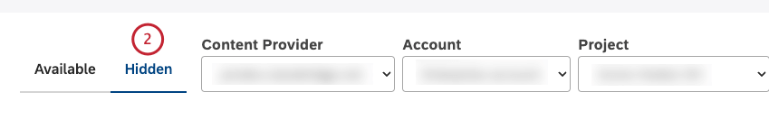 Select the Hidden tab.
