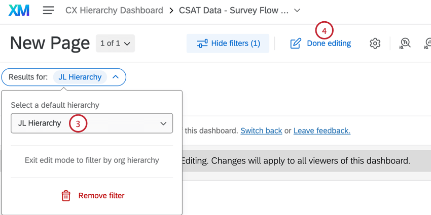 adding an org hierarchy filter