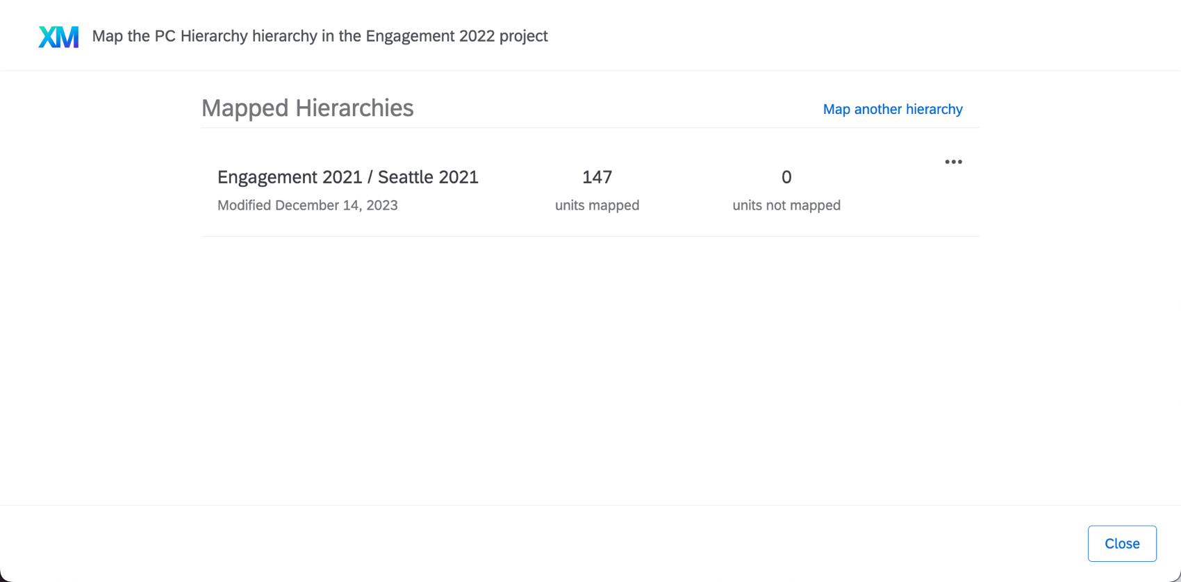 Org hierarchy mapping page