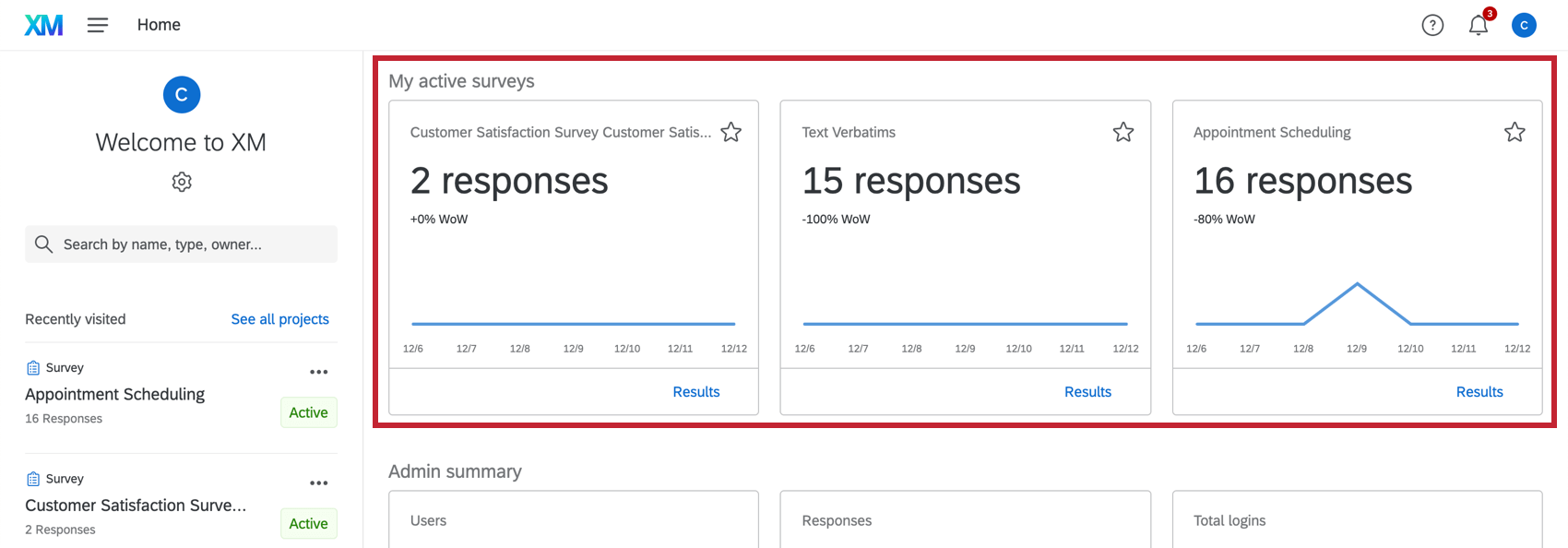 ホームページのアクティブなアンケート調査コーナー