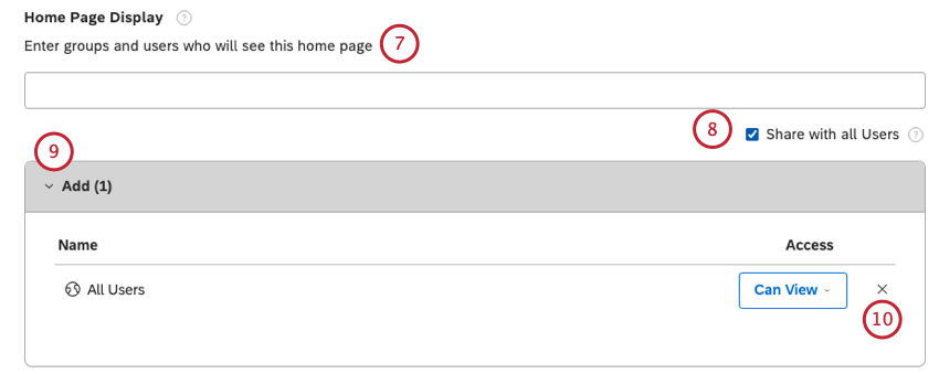 configuring a home page