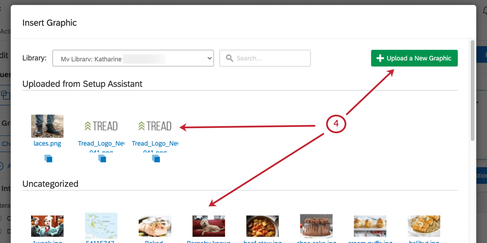 新しいグラフィックのアップロード
