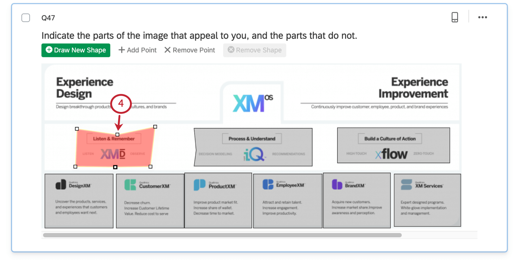 Arrastrar el lado de una región para remodelarla