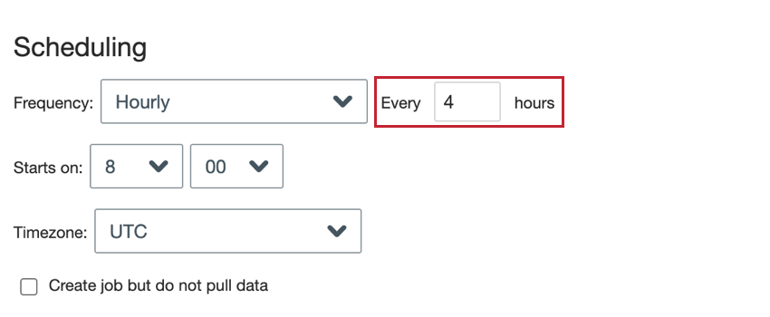 setting an hourly frequency