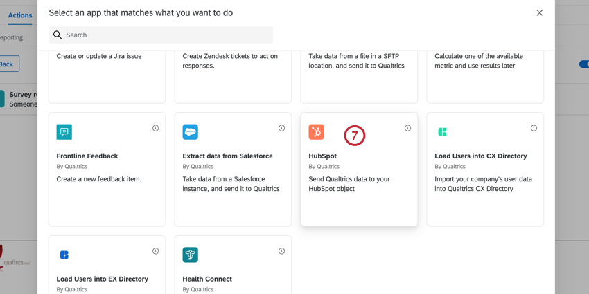 selecting the hubspot task