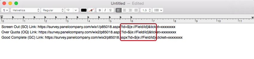 Dummy text replaced with Piped Text code in redirect links