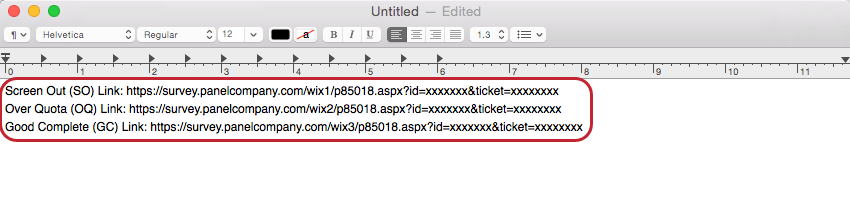 Example redirect links with dummy text