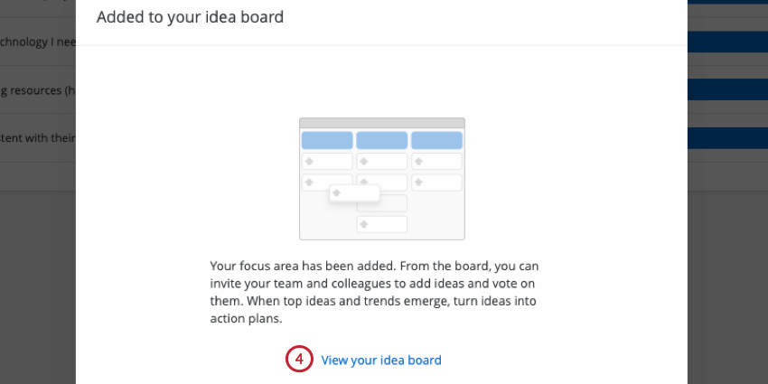 haciendo clic para ver tu tablero de ideas