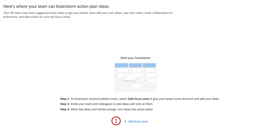 clicking add focus area