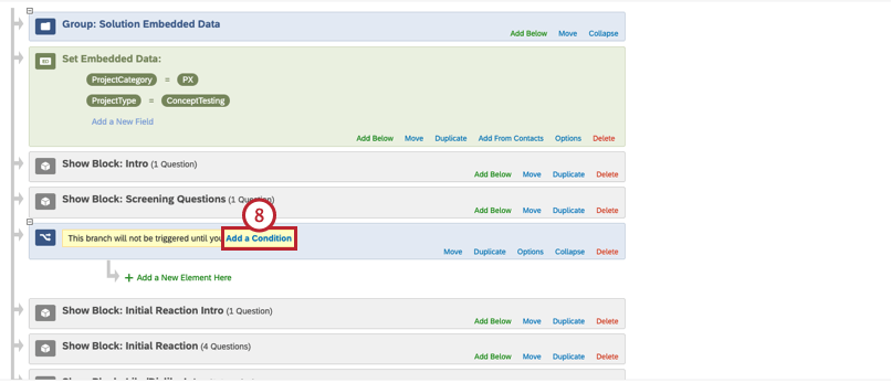 Aggiunta di una condizione alla Diramazione per creare una logica diramazione