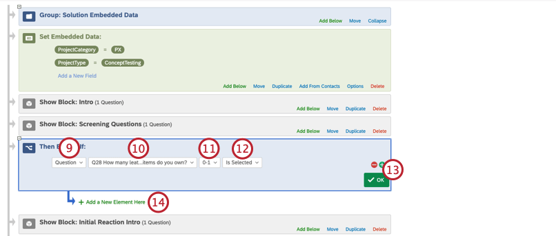 Logik in der Verzweigung anlegen