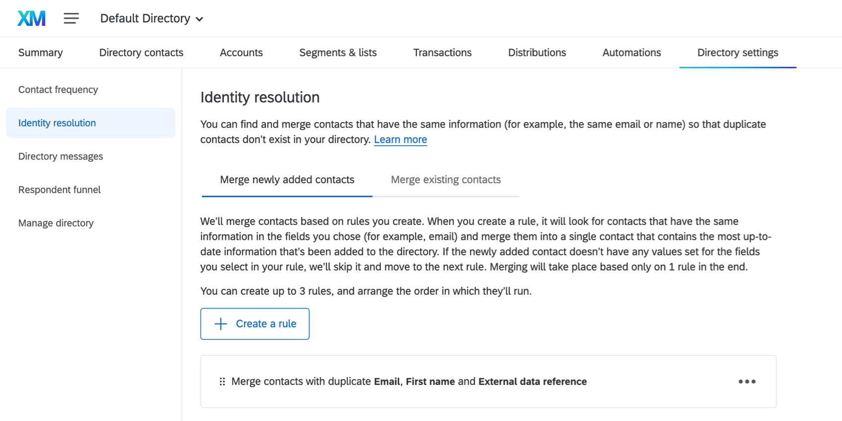ID解決ページに開いたディレクトリ設定の画像
