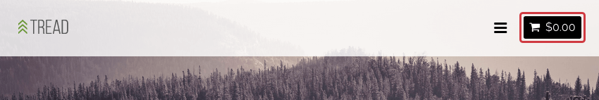 shopping cart icon on a website