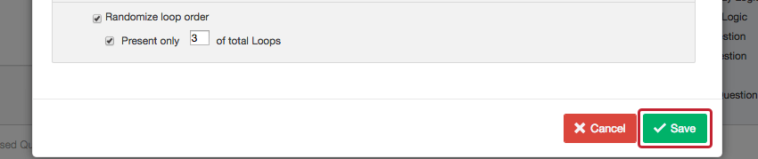 Save button on lower-right