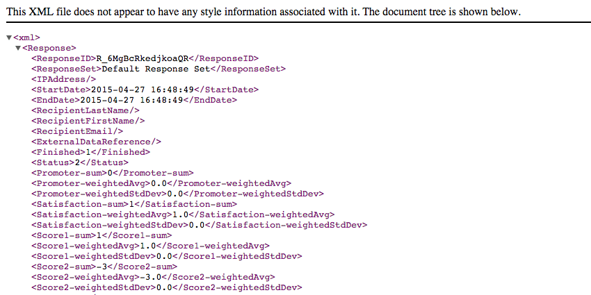 Download de dados em formato XML