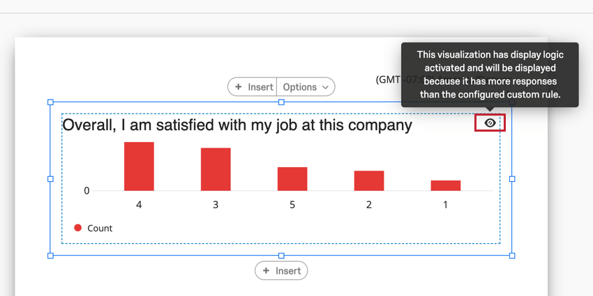 image of the eye icon in a visualization. This visualization will display since it has enough responses