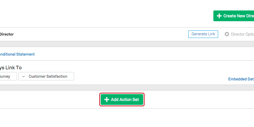 Add Action Set button at bottom of page