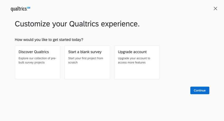 List of types of templates you can choose from