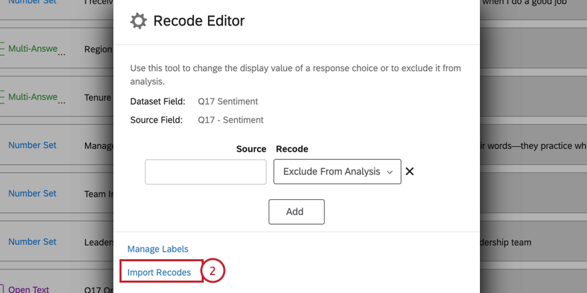 Al hacer clic en Importar recodifica
