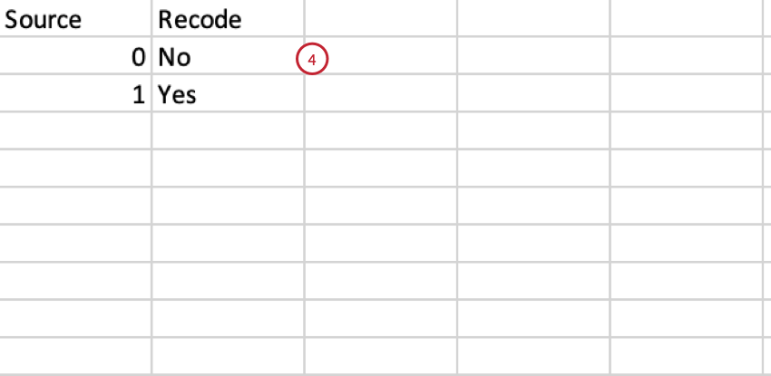 adding recode values to the csv file