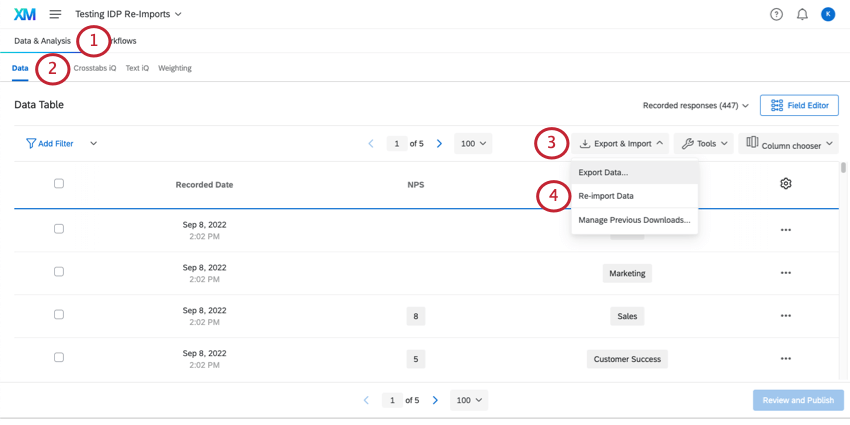 Showing the steps described