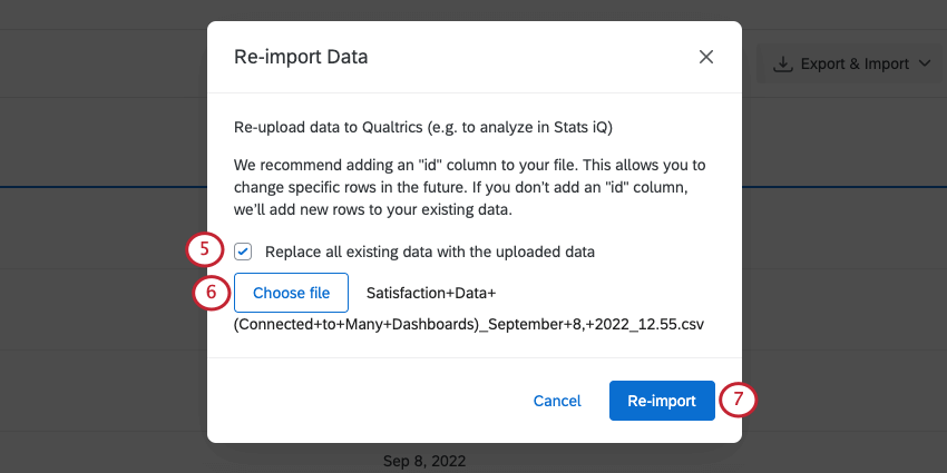 Uma nova janela é aberta na página Data & Analysis