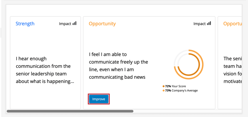 blue improve button on bottom of opportunity