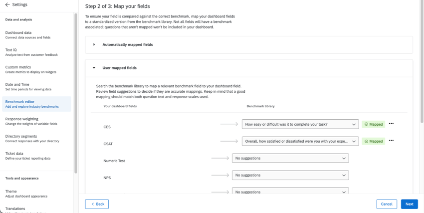 double checking field mappings