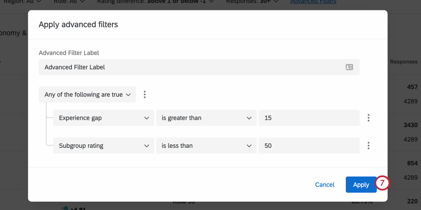 clicking apply in a filter