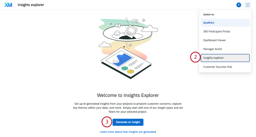 Insights Explorer-Seite