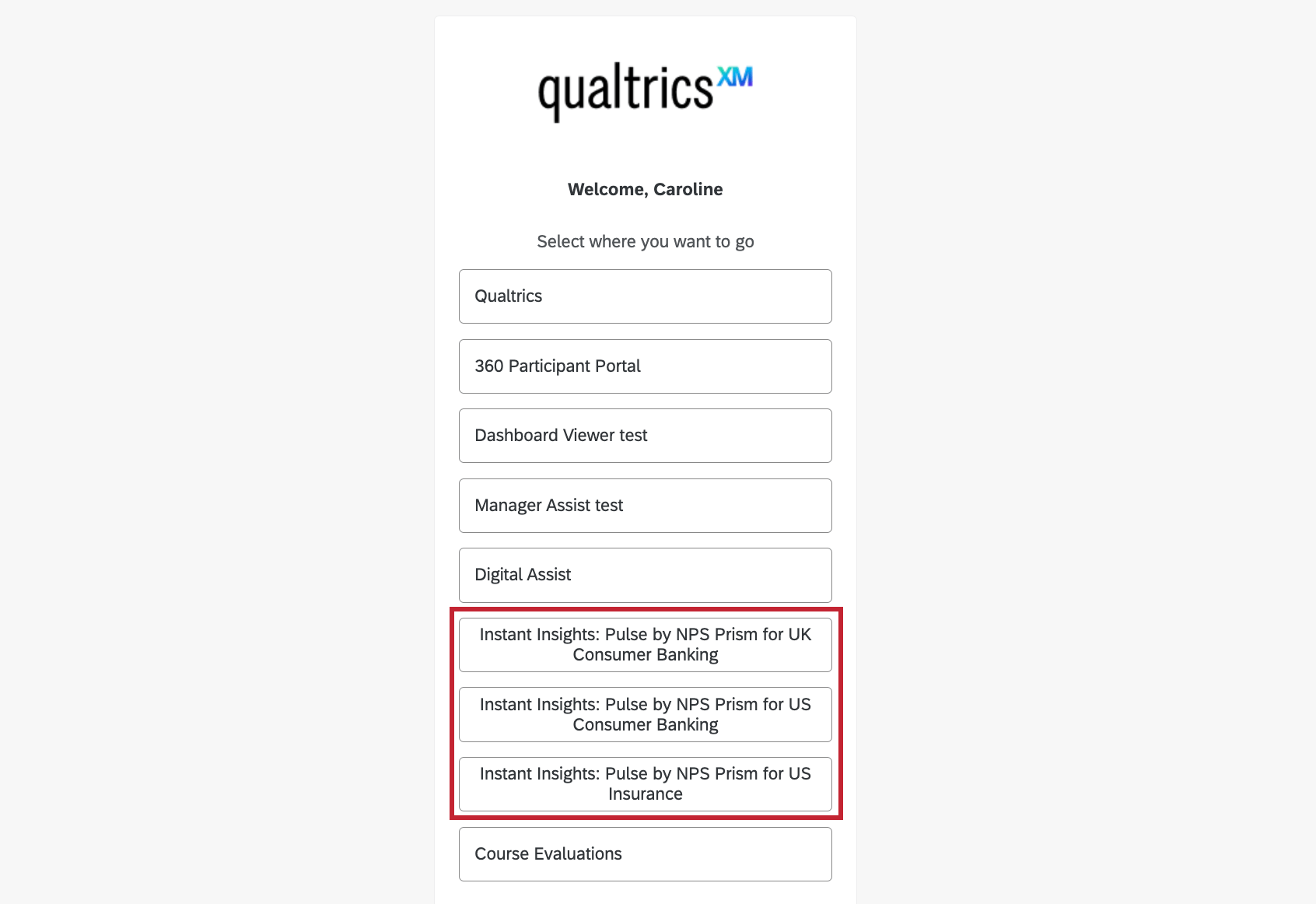 le app di analisi immediate evidenziate allinterno della pagina di login