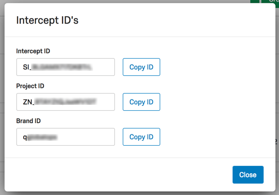 Image des ID dintercept