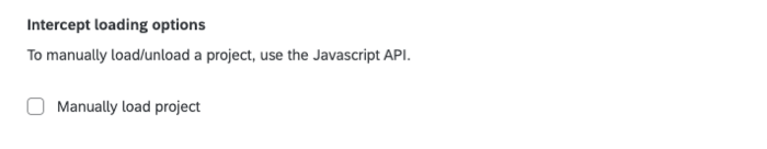 options de chargement dintercept