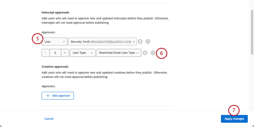 configuration des approbations