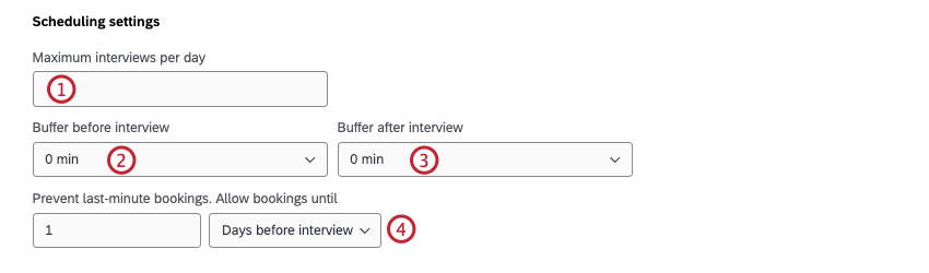additional scheduling settings