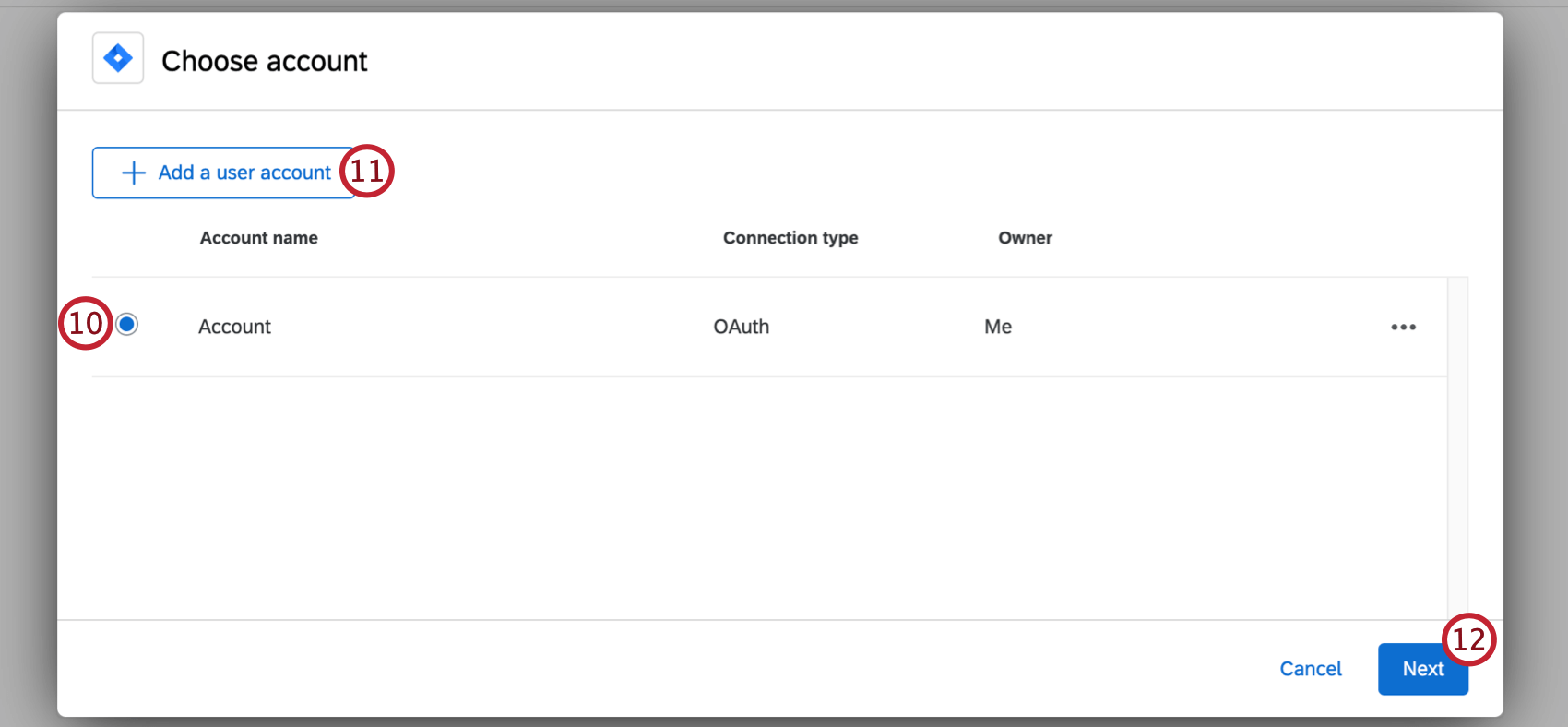 Seleccionar una cuenta Jira o agregar una nueva
