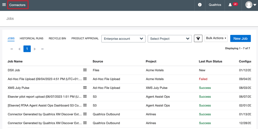 en cliquant sur le lien des connecteurs pour accéder à la page des emplois