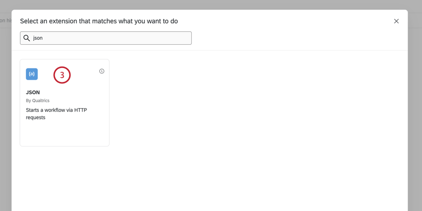 choosing the JSON event