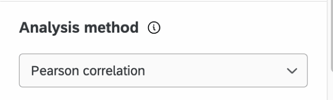 Auswählen der Analysemethode in einem Widget