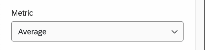 metric field in editing pane