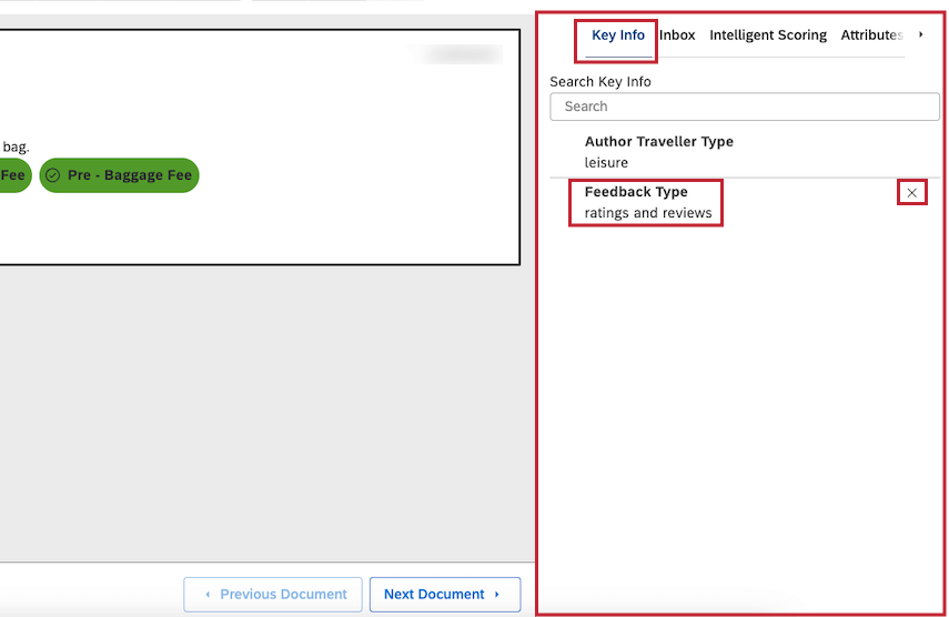 Key Info: Star items in the Attributes, Enrichments and Topics other tabs to see them appear here